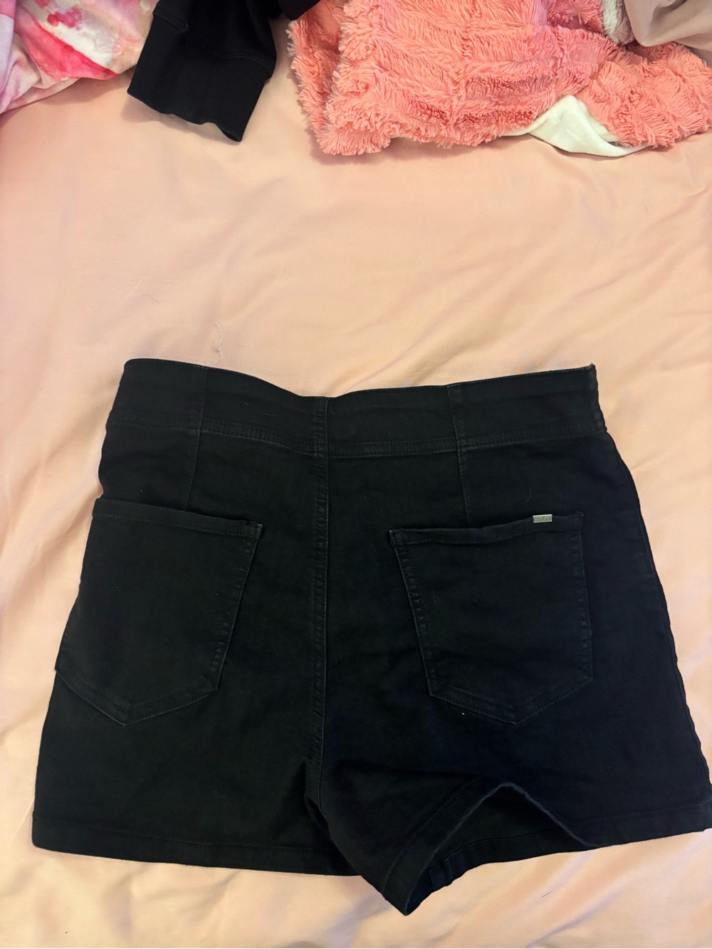 Guess High-Waist Black Women's Shorts - Picture 2 of 5